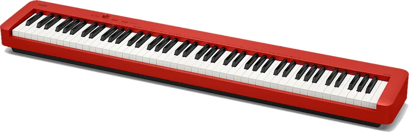 Casio CDP-S160 in red seen from an angle