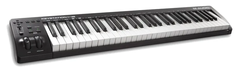 M-Audio Keystation 61 MK3 seen from the left