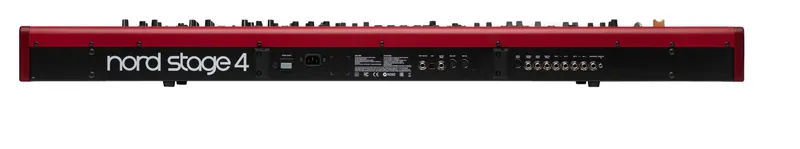 Rear panel of the Nord Stage 4 with its outputs, MIDI, USB and pedal inputs