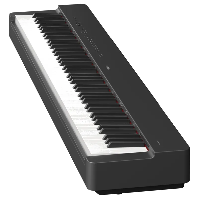Yamaha P-225 keys seen from the side